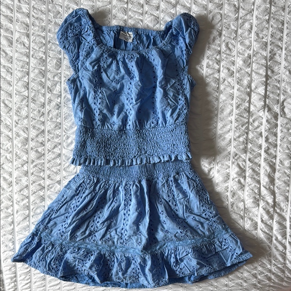 Blue Kids top & skort size 9/10